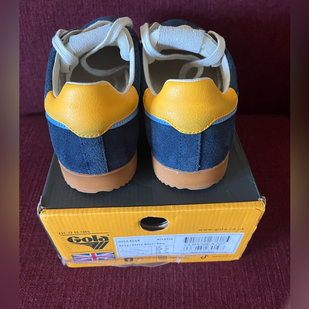Gola Elan Sneakers, Navy, VistaBlue, and Sun - Picture 5 of 10